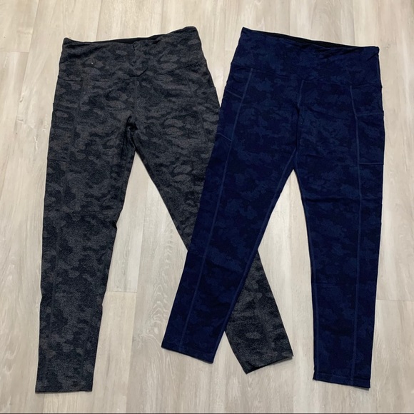 Tuff Athletics Pants - (2) Tuff Athletics Leggings Blue and Gray Sz XL